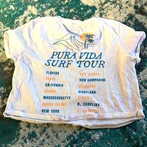 Pura Vida Surf Tour Crop Top Small
